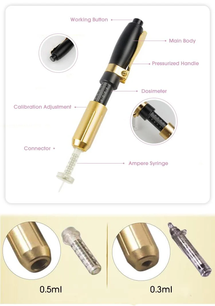 2021 Top-Q Needle Free Lip Filler Injector Hyaluronic Pen Acid Hyaluron Inject Pour Pen 2 in 1