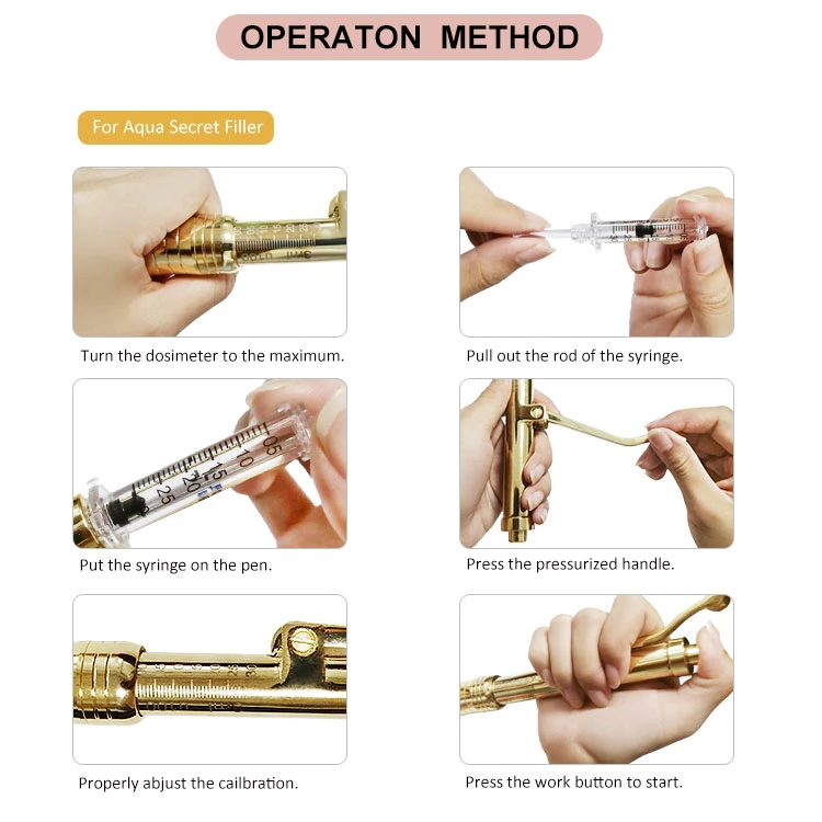 China Supplier Needle Free Hyaluronic Acid Injection Pen with Ampoule Syringe